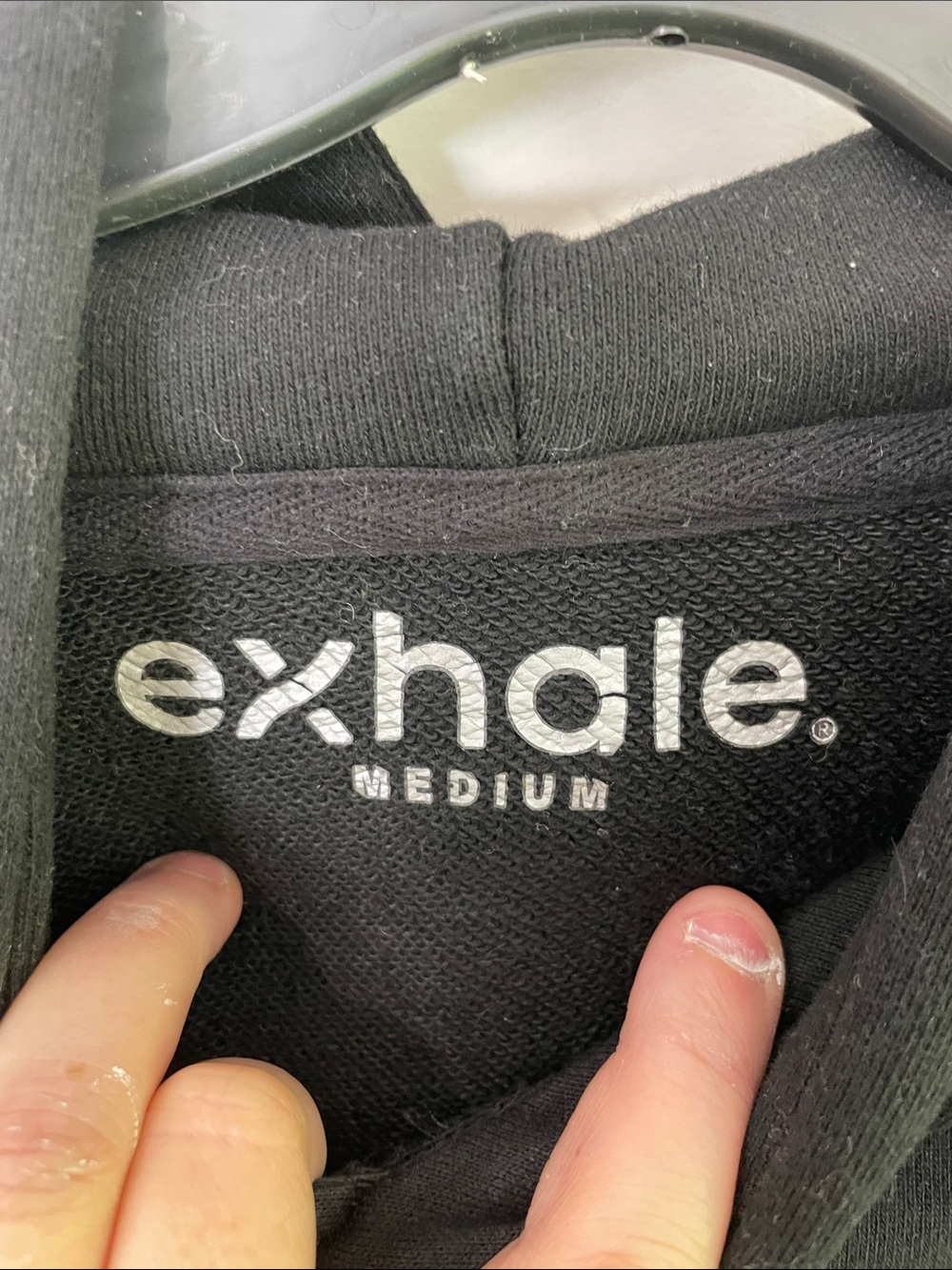 Style Reform Exhale Black Love is Love Rainbow Long Sleeve Hoodie Size M - Picture 2 of 12